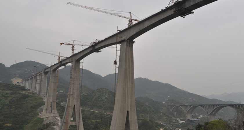 渝利鐵路高鐵蔡家溝雙線(xiàn)鐵路大橋